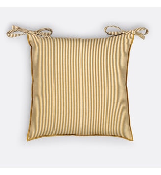 Galette de chaise, coton/lin - La Redoute Interieurs - Naturel et bronze