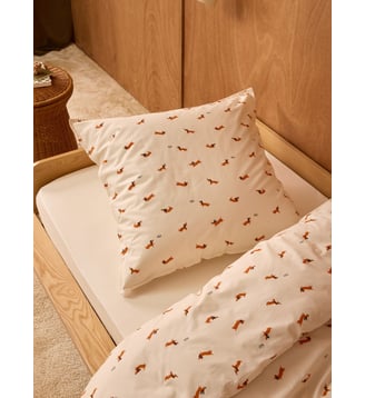 Taie d'oreiller percale de coton "Loki" - Cyrillus - Chocolat