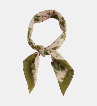 bandana Inia en coton vert - Agnès b. - Marron pralin