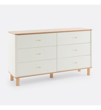 Commode 6 tiroirs - La Redoute Interieurs - Chêne et blanc