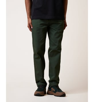 Chino en tissu sergé - Faguo - Vert foncé
