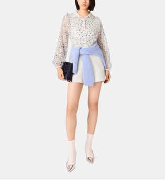Combishort en tweed - Maje - Écru