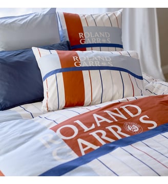 Housse de couette Smash 240200cm Carre Blanc Roland-Garros