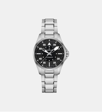 Montre automatique Khaki aviation Noir H76215130 - Hamilton - Argenté