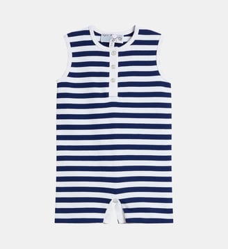 grenouillette en jersey de coton à rayures - Agnès b. - Saint malo et blanc