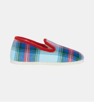 Charentaises en coton Logan, Made in France - Arthur - Bleu