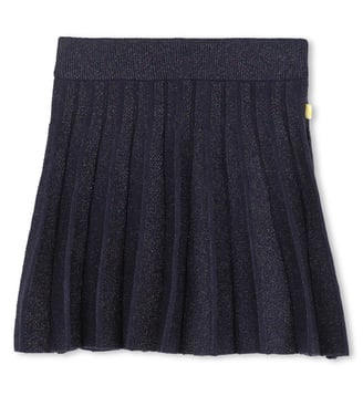 Jupe plissée en maille - Billieblush - Indigo