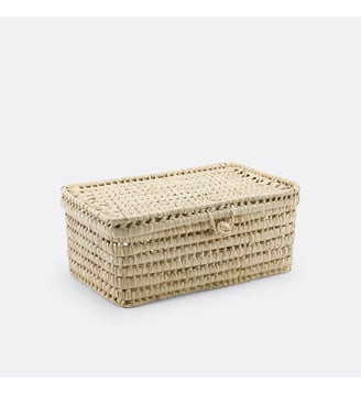 Malle en feuilles de palmier L47 cm - La Redoute Interieurs - Naturel