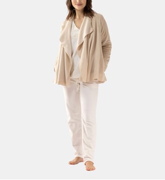 Veste courte en peluche flanelle ESSENTIEL H73B - Lingerie Le Chat - Beige