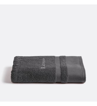 Drap de bain personnalisé coton égyptien Kheops - La Redoute Interieurs - Carbone