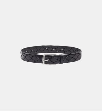 Ceinture tressée en cuir - Sandro - Noir