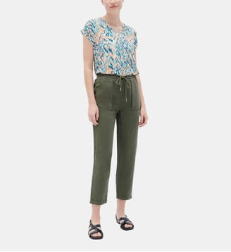 Pantalon ignace - Motif uni - Coupe droite - Caroll - Kaki