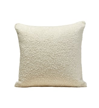 housse de coussin  Bouclette à l'aspect laineux - Madura - Beige doux