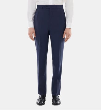 Pantalon de costume ajusté à carreaux - Fursac - Marine