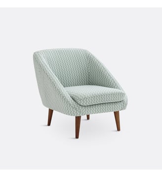 Fauteuil polyester - La Redoute Interieurs - Céladon et blanc