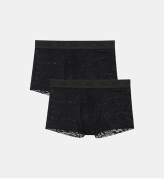 Lot de 2 boxers forme trunk en polyamide - Hom - Noir