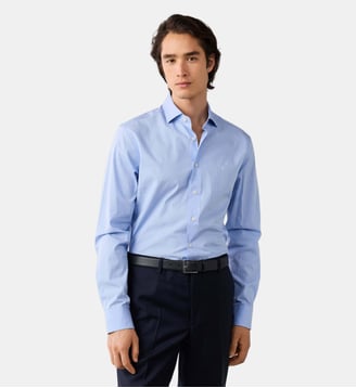 Chemise Coupe Ajustée City Unie End-On-End - Hackett London - Light blue
