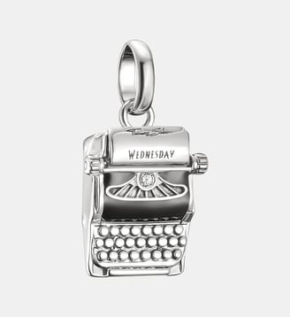 Pendentif Charm Machine à écrire émail Mercredi Connect - Thomas Sabo - Argent
