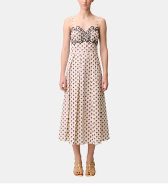 Robe coton imprimée broderies Claudie Pierlot