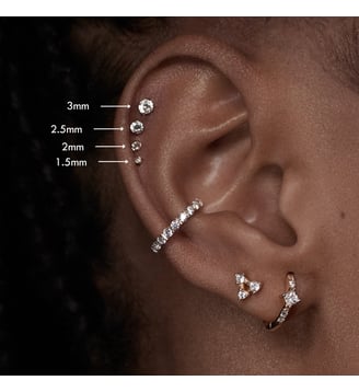 Piercing Pierre x Étoile 2mm - Nebuleuse Bijoux - Or