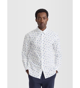 chemise Andy en coton à motif géométrique - Agnès b. - Blanc