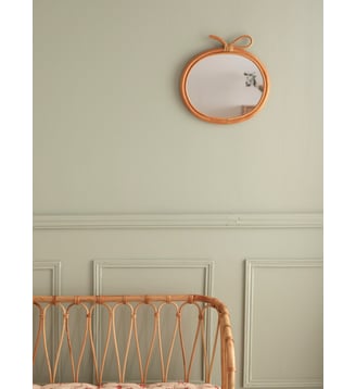 Miroir pomme en rotin - Cyrillus - Beige