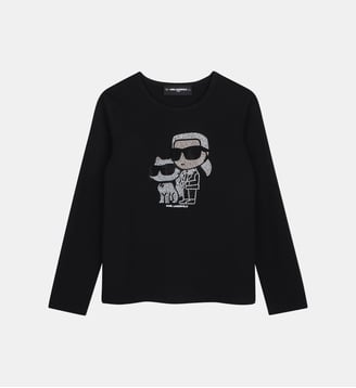 Tee-shirt manches longues - Karl Lagerfeld Kids - Black