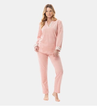Pyjama en velours TEA TIME 112 Lingerie Le Chat