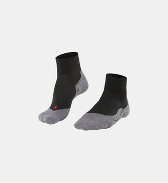 Chaussettes Courtes TK5 Wander Short Laine Vierge - Falke - Noir mix