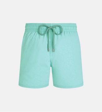 Maillot de bain court stretch Tortues Jacquard - Vilebrequin - Bleu turquoise