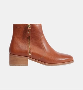 Bottines Coline cuir grainé - Odaje - Camel