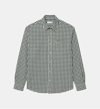 Chemise flanelle à carreaux regular fit - Lacoste - Blanc et vert