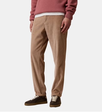 Pantalon élastique en velours côtelé - Faguo - Beige foncé