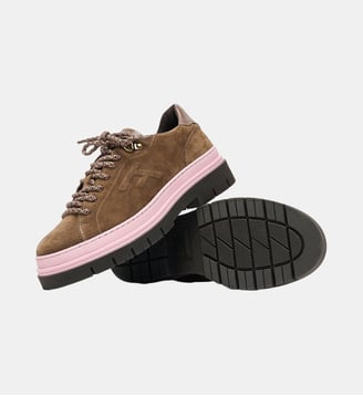 Chaussures basses en suède - Faguo - Taupe