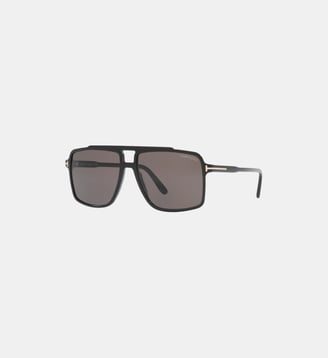 Lunettes de soleil Pilote Kemp - Tom Ford - Noir brillant
