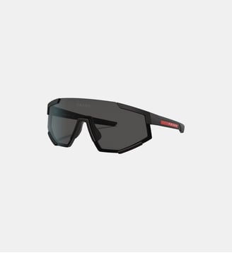 Lunettes de soleil Pillow PS 04WS - Prada Linea Rossa - Caoutchouc noir