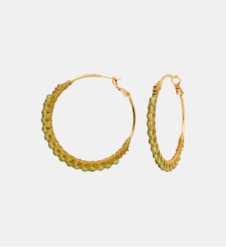 Boucles d'oreilles créoles   - Panarea - Satellite - Vert clair