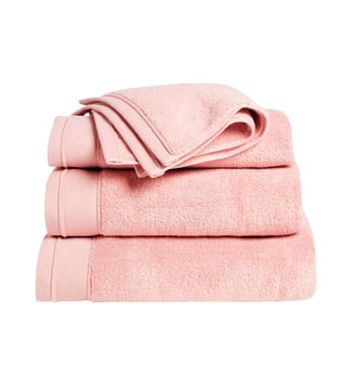 Serviette de toilette 100% Coton BIO, DOUCEUR NATURE - Blanc Cerise - Nude