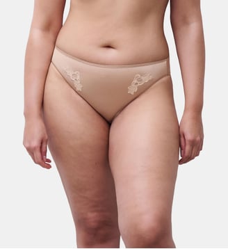 Slip détails guipure - Chantelle - Beige