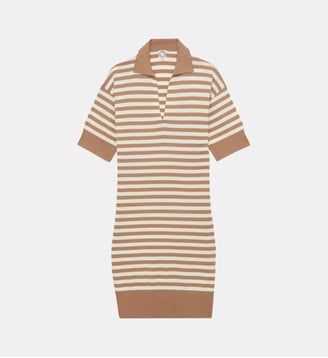 Robe Océane en coton à rayures - Ines de la Fressange Paris - Beige