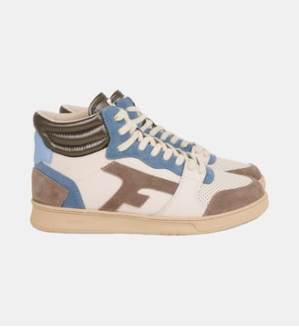 Baskets cuir HAZEL MID - Faguo - Bleu clair