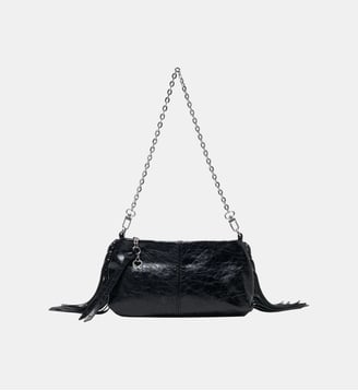 Pochette Miss M pouch en cuir vernis - Maje - Noir