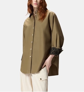 Chemise en popeline avec détails en dentelle Pinko