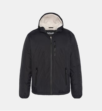 Coupe-vent à capuche - Schott - Noir