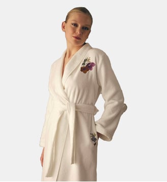Peignoir de bain  en coton modal - Yves Delorme - Multicolore