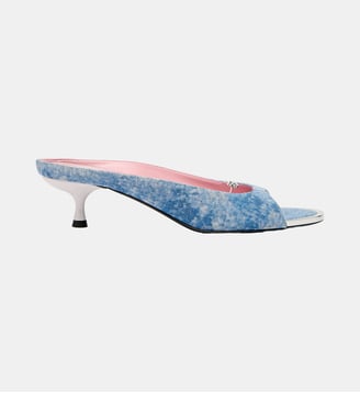 D-Diam’s-Mule en denim avec Oval D flottant - Diesel - Bleu