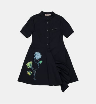 Robe courte à imprimé fleuri - Marni - Noir