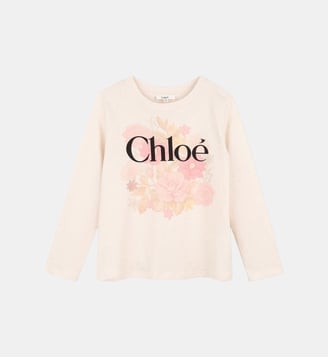 Tee-shirt manches longues - Chloe Kids - Écru chiné