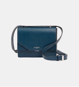 Mini Sac à main crossbody Naya en cuir liégé - Le Tanneur - Bleu marine