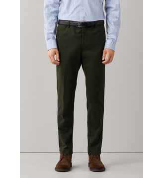 Chino Kensington Coupe Slim En Coton Stretch - Hackett London - Hunter green